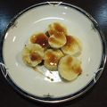 Ｐ子ママ's cooksnap of when they made バナナの黒蜜ショコラソースかけ.