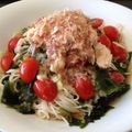 マーカチーナ's cooksnap of when they made ＊ツナとトマトのごまダレ冷やしうどん＊.