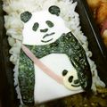 赤い電話's cooksnap of when they made しろくまカフェのパンダくん キャラ弁.