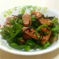 sweet_rose's cooksnap of when they made ピーマンとソーセージの塩昆布炒め.