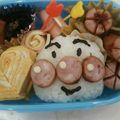 ぱんだ123's cooksnap of when they made 100均 簡単キャラ弁 アンパンマン.