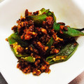 ＫawausosO's cooksnap of when they made ちゃちゃっとおかず７　挽肉とオクラ炒め.