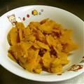 terakooo's cooksnap of when they made かぼちゃのガーリック炒め.