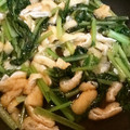 tamuyuri's cooksnap of when they made 簡単！小松菜と油揚げの煮物.