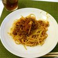 ぴよぴよlion's cooksnap of when they made 簡単♪ピリ辛トマトミートソースパスタ.