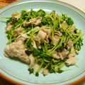 時花菜's cooksnap of when they made 豆苗のにんにく炒め_美味しいよ♪.