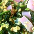 ぽる＊'s cooksnap of when they made ほうれん草炒め(ハム、卵).