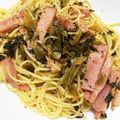 blnf's cooksnap of when they made ランチに♡高菜とベーコンのパスタ.
