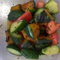 たんたんこたん's cooksnap of when they made ☆かぼちゃトマトきゅうりの色どりサラダ☆.