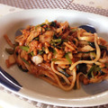 mavi's cooksnap of when they made 小松菜と刻み納豆のキムチうどん.