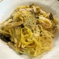 くるみ小枝's cooksnap of when they made きのことベーコンのカルボナーラ.