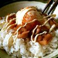 ありぞ～'s cooksnap of when they made ♥彼ご飯♡黄金比！温玉の照り焼きチキン丼.