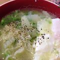 夕飯は６時です's cooksnap of when they made 白菜と卵の塩ラーメン.