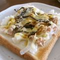 ぽんずー's cooksnap of when they made ゴーヤ×ツナの塩昆布カレートースト.