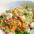 gomoe's cooksnap of when they made 麺つゆ de 春雨と豆腐の炒め物.