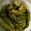 もりのりころ's cooksnap of when they made とりあえず*オクラのからしあえ.
