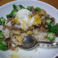 すれびだい's cooksnap of when they made オクラと鶏そぼろの温玉のせ丼(⋈･◡･).
