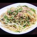 らむ（・×・）'s cooksnap of when they made 半冷製パスタ★水菜とツナのマヨスパゲティ.