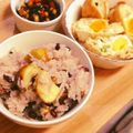 mAMAあい's cooksnap of when they made お赤飯みたい♪黒餅米入り栗ご飯.