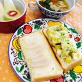 ＲＫまま's cooksnap of when they made 梨のクリームチーズトースト♡.