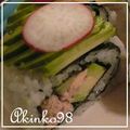 akinko98's cooksnap of when they made かにサラダ巻き寿司／キャタピラロール風.