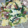 そらかいゆう's cooksnap of when they made 鶏肉とほうれん草と卵☆バター醤油炒め.