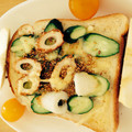mantacarp's cooksnap of when they made ちくわ＆きゅうりマヨチートースト.