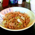 mimies's cooksnap of when they made おさかなソーセージ焼きそば.