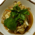くまやっこ's cooksnap of when they made 油揚げとミョウガの卵とじ.