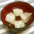くみちょ～～'s cooksnap of when they made あじのすりみとお豆腐の吸い物.
