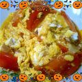 ♥あらたママ♥'s cooksnap of when they made 卵&トマト＆チーズ＆ベーコン 炒め.