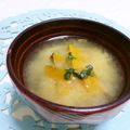 赤い電話's cooksnap of when they made かぼちゃと大葉の味噌汁.
