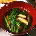 にゃっぴ〜's cooksnap of when they made ☆三ツ星ほうれん草のお吸い物☆.