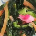 きらり流れ星's cooksnap of when they made 小松菜＆人参＆しめじのすりごま和え.