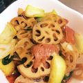 きららんらん☆'s cooksnap of when they made 酒つま　さっぱりポン酢炒め蓮根と豚肉！.