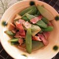 AYUMIMI.'s cooksnap of when they made ウドとベーコンの炒め物.