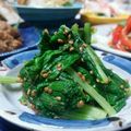 ｸﾏﾘｴ's cooksnap of when they made ごま油香る♪春菊の胡麻和え♪.