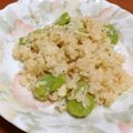 ＊実月＊'s cooksnap of when they made ★超簡単　ソラマメのリゾット★.