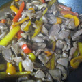 よちりん's cooksnap of when they made 砂ずりとピーマンのピリ辛中華炒め.