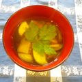 violets's cooksnap of when they made 朝食に☆茗荷と茄子のお味噌汁.