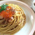 YUKIusa65's cooksnap of when they made いくらとサーモンの和風で親子パスタ.