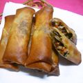 Jock's cooksnap of when they made 茄子の甜麺醤炒めde春巻き.