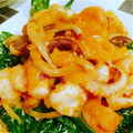 chaco706's cooksnap of when they made えびといかのマヨ炒め.