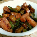 chiyo-co's cooksnap of when they made 秋茄子と角ベーコンのころころ炒め.