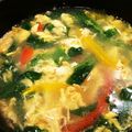 桃の香's cooksnap of when they made ウェイパァーでふわふわ卵のレタススープ.