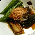 らっく☆いーたー's cooksnap of when they made 時短★麺つゆかけてナスとオクラの焼き浸し.