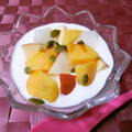 kemeta's cooksnap of when they made 梨、柿、林檎のヨーグルト.