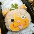 赤い電話's cooksnap of when they made 妖怪ウォッチ キャラ弁 ミカンニャン.