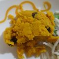 mancha's cooksnap of when they made ハロウィンに✿かぼちゃとレーズンのサラダ.