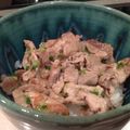 mahopyon's cooksnap of when they made 豚肉のねぎ塩ダレ丼.